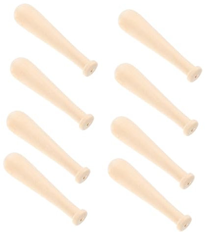 Kisangel Kleiner Baseballschläger Holz Bastelset 10 Stück Selbstgemacht Bemalbar Unbemalt Familien Bastelprojekt Party Dekoration