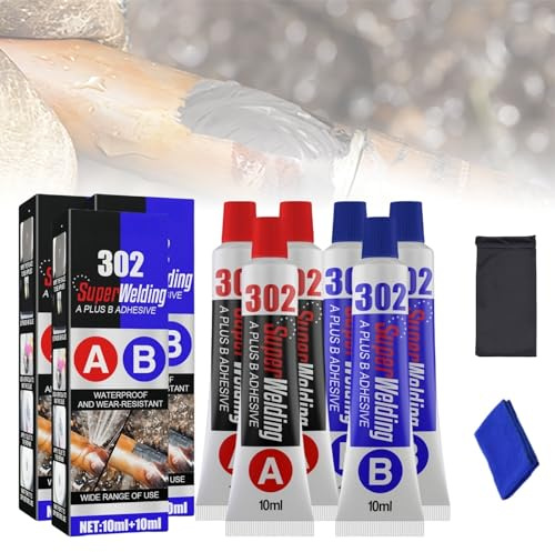 Super Welding A Plus B Adhesive, Strong Fast Drying Epoxy Adhesive, metal repair glue, Liquid Metal Weld Repair Paste for Quick Metals Repairs, 20ML (3PCS)