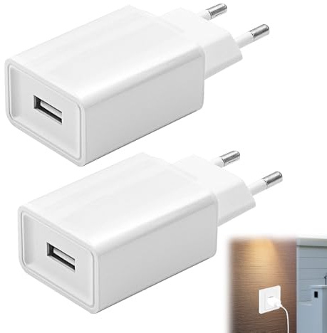 Chargeur 5V 2A, 2 Packs Adaptateur Secteur USB Universel, Prise Secteur USB Compatible avec Iphone Samsung Huawei Xiaomi Oppo LG, Embout Charger 5V pour Smartphone Smartwatch Ecouteurs