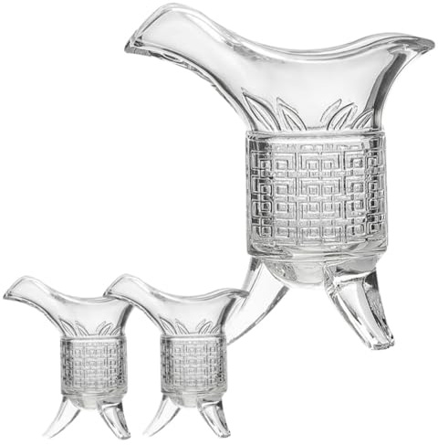 Healifty Bicchieri Vino Vintage in Vetro Trasparente Decanter da Bicchiere Decorativo Multiuso per Whisky e Liquori Adatto per Casa Hotel e Feste
