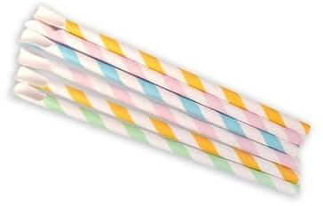 1000 Pailles-Cuillères en Papier 20 cm x 8 mm – Embout Pelle pour Granités, Slushies, Smoothies – Technologie Renforcée 3 Couches (Rigide & Durable) – Biodégradable – Multicolore