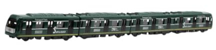 Colcolo Tren de Juguete, Modelo de Tren de Metro de aleación City Rail, Ligero, con Locomotora de Alta Velocidad conectada, niños, Verde