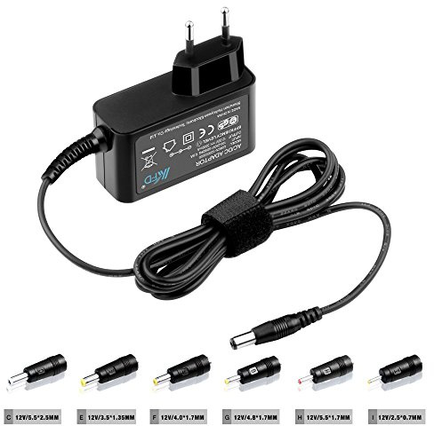 KFD Netzteil 12V 2A Ladekabel Ladegerät für Teufel Motiv GO Radio ONE HiFi-Wecker, SGIN M15 PRO X15 X15S Laptop, ‎Jumper EZbook S5 X7, CHUWI HeroBook Pro UBook X, KOORUI 24E4 24N5C 24N1 24N1A Monitor