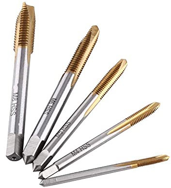 5pcs Maschi per Filettare Tappi a vite Filettature filettate Filettatura Maschio a vite Punte da trapano M3 M4 M5 M6 M8 Avanti Espulsione chip