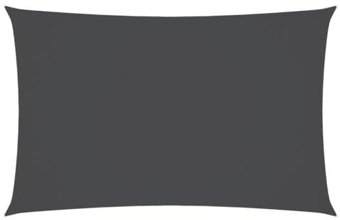vidaXL Sonnensegel Wasserfest Sonnenschutz Windschutz Sonnendach UV Schutz Garten Terrasse Balkon Oxford-Gewebe Rechteckig 3x6m Anthrazit