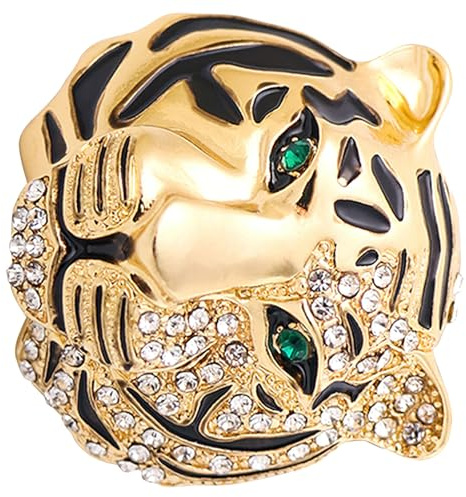 SOIMISS Strass Brosche Tigerförmig Zinklegierungsbrosche Kleidungsaccessoire Fotorequisite Anzug-brosche Für Bankette Cosplay-partys Jubiläen Und Täglichen Gebrauch