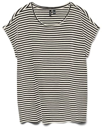 VERO MODA VMAVA Plain SS TOP Stripe GA JRS NOOS