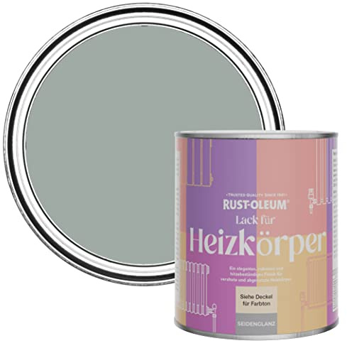 Rust-Oleum, grau Heizkörperfarbe, hitzebeständig, geruchsarm in Seidenglanz Finish - Urban Grau 750ML