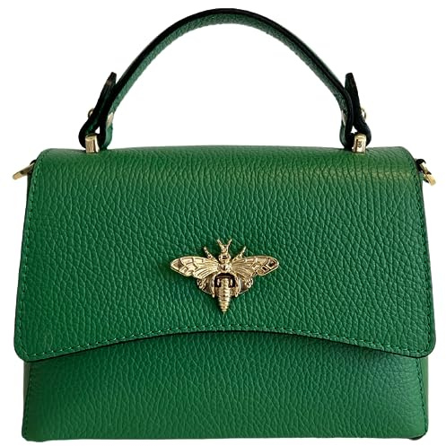 Modarno borsetta donna a tracolla in vera pelle con chiusura ad Ape 20x7x14 cm