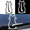 Pegatina de Coche,2 Hoja Pet Pegatinas para Coche Gato Adhesivo para Ventana de Coche Pegatina,Pegatina Gato Limpiaparabrisas,Divertido Dibujos Animados Gatito Calcomanía para Parabrisas,20 x 23 cm