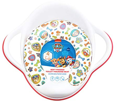 Paw Patrol Toilet Training Range, Portable, Easy Cleaning Anti Stick Lightweight Toddler, White/Red (Paw Patrol Padded Seat)