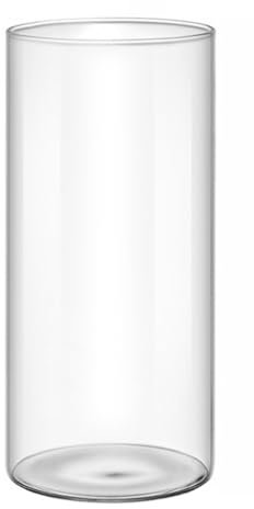 DAYnagh Vase Cylindrique en Verre Photophore Bougeoir - Vase Transparent Haut pour Bougie Décoration Centre de Table Mariage Decoration Maison Salon Anniversaire (∅8,5cm H:20cm)