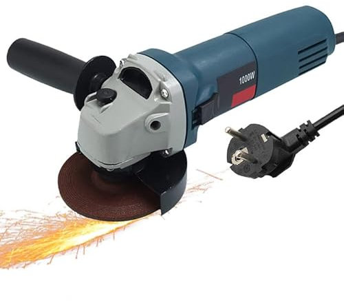 Winkelschleifer 1000W, Scheiben-Ø: 125 mm, für Polieren, Flexen, Schneiden, 6 Drehzahl-Regelung, Leerlaufdrehzahl:11.800 min-1, Blau