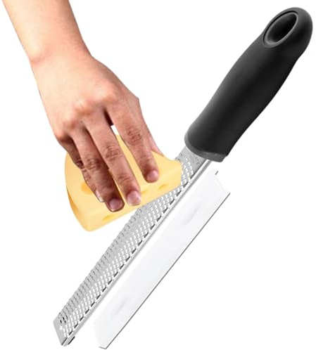 Ungtyb Stainless Steel Graters | Kitchen Gadgets Cheese Shredder Small Brush,Graters for Kitchen, Lemon Zester Grater, Hand Held Cheese Grater, Stainless Steel, Non-Slip for Cheese, Chocolate, Spices
