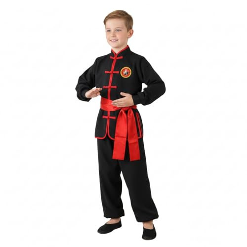 STIOEDYUAN Kids Kung Fu Suits Tai Chi Uniform Chinese Martial Art Wing Chun Clothing Sets (Black, 4-5T)