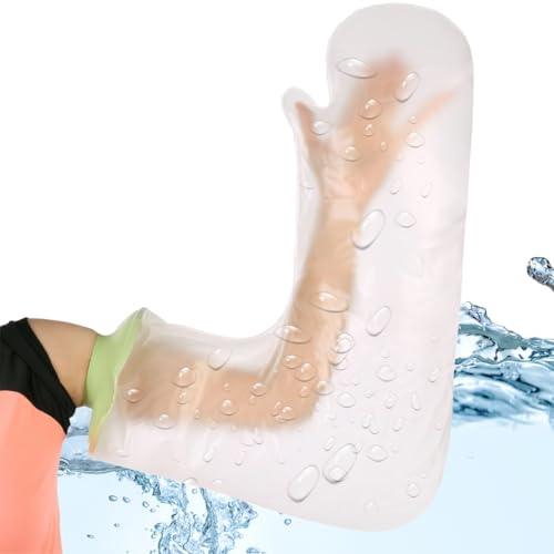 INN Protector Escayola Brazo completo Adulto | Cubre Escayola para Ducha Piscina de silicona | Funda Protector Heridas Yeso Quemaduras Tatuajes
