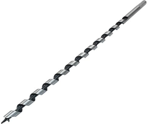 Cjueiom Wood Auger Drill Bit, 12mm x 400mm Hex Shank Ship Auger Bit, Cuts Shallow and Deep Holes in Wood, 1 Piece