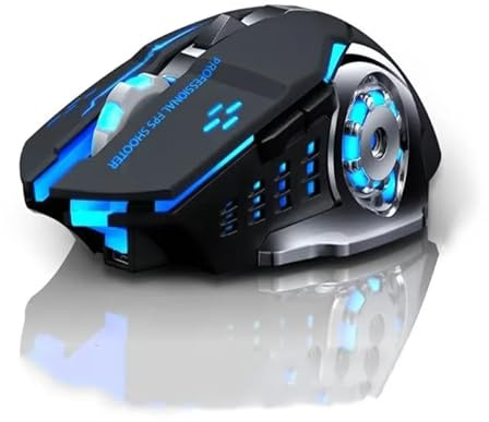 Générique Souris sans Fil Ergonomique, Bluetooth silencieuse avec rétroéclairage pour PC Gamer, Ordinateur ou PC de Bureau