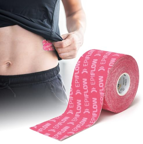 SISSEL® EPIFLOW Kinesiology Tape 5cmx5m Pink | Kinesiologie Tape | Physio & Sporttape aus Baumwolle | Medizinisches Tape für Schmerzen & Narben | Knie Tape | Kinesiotape
