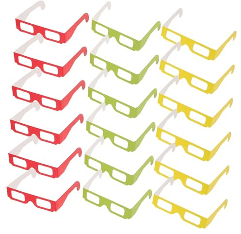 SEWACC 36pcs 3d Diffraction Glasses Party Eyeglasses with Rainbow Lens for Christmas Festival Music Events Adults Paper Party Sunglasses
