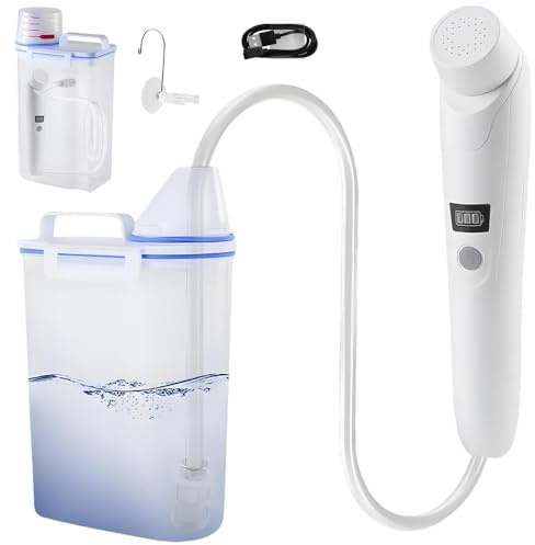 SKJJM Electric Portable Bidet Sprayer, Rechargeable Handheld Bidet Sprayer, High Pressure Travel Bidet with 2.5L Water Tank for Bathroom, Outdoor Hiking, Personal Clean, Postpartum Care, Hemorrhoids