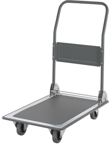 eurokraft | Plattformwagen | LxBxH 780 x 500 x 900 mm | Tragfähigkeit 150 kg