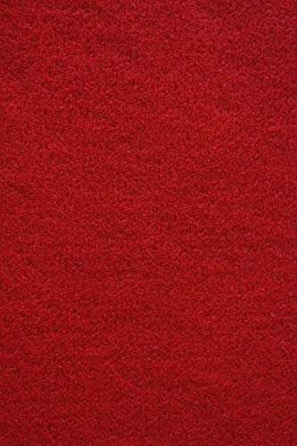 Rasenteppich Kunstrasen Basic+ rot Weich Meterware mit Drainage-Noppen, wasserdurchlässig (200x300 cm)