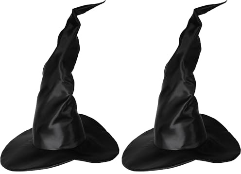 W WIDMANN MILANO Party Fashion - Extra großer Hexenhut | Modellierbarer Hut aus Satin, für Hexenkostüme, Karneval, Halloween, Mottoparty