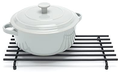 simplywire – Trivet – Heat Resistant – Kitchen Worktop Protector – Large - Black