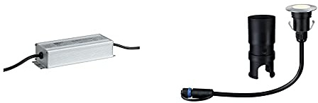Paulmann 988.50 Outdoor IP44 230/24V DC 150W Trafo Transformator Aussenleuchten & 939.51 Outdoor Plug & Shine Floor Mini IP65 3000K 2,5W 24V LED Bodeneinbauleuchte Aussenbeleuchtung Bodenstrahler