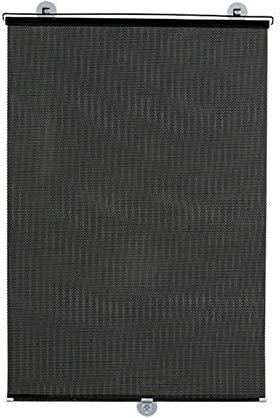 X1NGFU Sonnenschutz Rollos Mit Saugnäpfen,Fenster Sonnenschutz Verdunkelungsrollo,Sichtschutz Fensterrollo Rollo,Temporäre Jalousien,UV Schutz,kein Bohren Erforderlich (68x125cm/27x49in,Black)