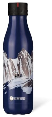 LES ARTISTES Paris A-4303 Bottle'Up, 500 ml, Gourde isotherme sans BPA, Réutilisable, Garde au chaud 12h et au froid 24h, Acier Inoxydable, Design Expedition.