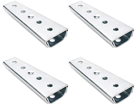 Dahszhi 4Pcs Interlocking Sofa Connector Bracket,Furniture Assemble Fixing Joint Connectors Bands Flush Mount Hanger,Taper 4.72/120mm Silver