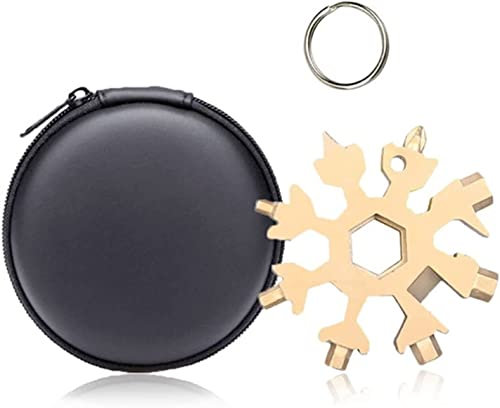LSSEDA 18-in-1 Snowflake Multi Tool,Incredible Tool,Multi-tool Snowflake Spanner Stainless Steel Hand Tools Star Anise Screwdriver Home/Outdoor Emergency Wrench (Color : Black) (Color : Onecolor)