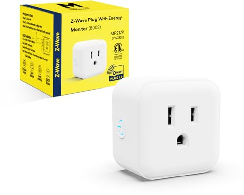 Minoston Zwave Plug Energy Monitor, 800 Series Zwave Outlet, Built-in Repeater Range Extender, Z-Wave Hub Required, Alexa and Google Assistant Compatible (MP21ZP)