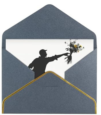 Weiße Blumenwerfer bedruckte Grußkarten, 11,4 x 15,2 cm, Blanko-Karten mit Umschlägen für alle Anlässe, Geburtstag, Glückwünsche, Hochzeit