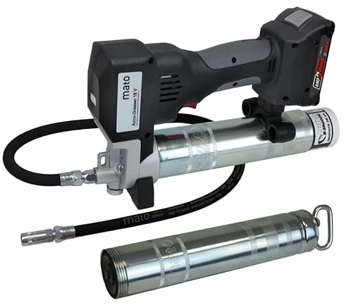 Akku-Fettpresse 18V Li-Ion für Lube-Shuttle® und 400g Pull-Off-Kartuschen ACCU-GREASER Premium MATO