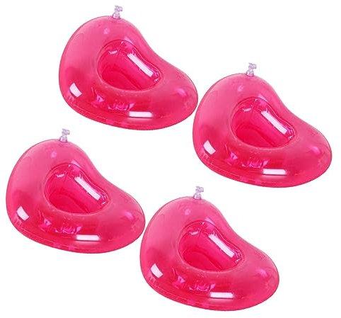 Vaguelly Pool Floats 4pcs Inflatable Drink Holders Floating Cups for Beer Swim Beach Party