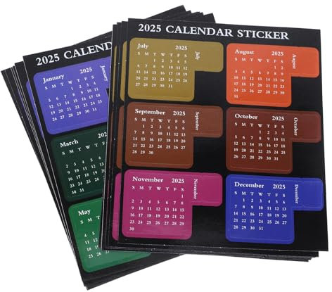 Happyyami Planeraufkleber Für 2025 12 Bögen Monatskalender-aufkleber Einfaches Elegantes Design Einfach Zu Verwenden Für Notizbücher