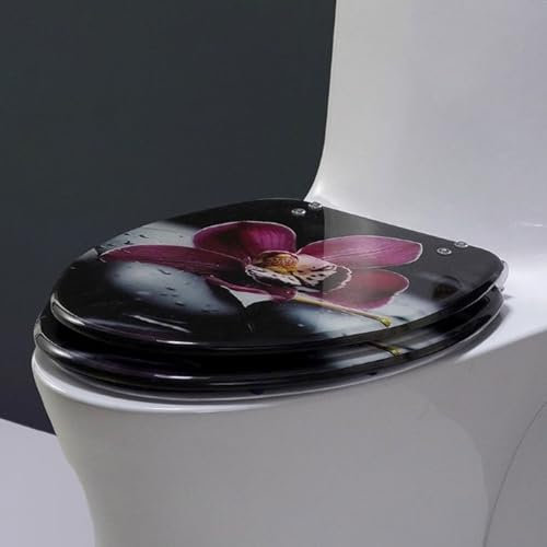 Zenithuxe Toilettensitz mit Absenkautomatik.Toilettendeckel passend für alle handelsüblichen WC-BeckenVerstellbare Scharniere aus Edelstahl.