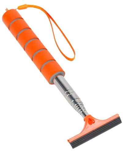 HAPINARY Limpiavidrios Telescópico Para Coche Escobilla Multifuncional Para Espejos y Ventanas Herramienta Resistente Con Mango Retráctil Para Limpieza Interior y Exterior Color Naranja