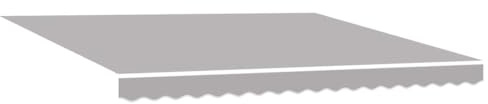 vidaXL Tela de Repuesto para Toldos 4x3.5m Gris Claro, Resistente al Clima, Sombra Ajustable, Exterior, Jardín, Balcón y Terraza