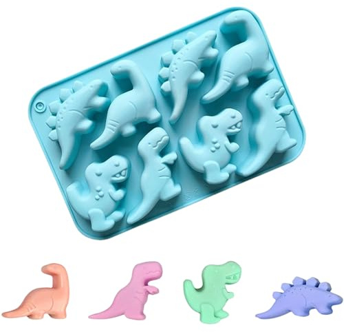 GIFANEO Moule Dinosaure, Moule Gateau Dinosaure,moules en silicone 3D dinosaures, Outils de Pâtisserie DIY Moule Chocolats Silicone pour Animaux de Dessin Animé