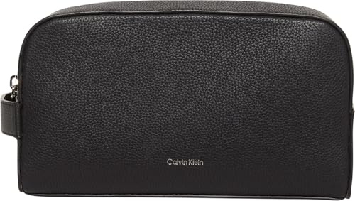Calvin Klein Herren Kulturbeutel Foil Emboss mit Trageschlaufe, Schwarz (Black), Einheitsgröße