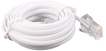 Staeekkzy di Prolunga Internet per Telefono Modulare da RJ11 6P4C a RJ45 8P4C da 3 Metri