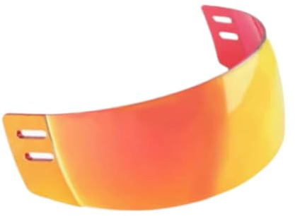 Visera para casco de hockey, ligera, práctica, para mujeres y hombres, visera de hockey roja, 21 cm