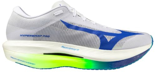Mizuno HYPERWARP PRO - Tenis para correr, blanco/amarillo rayo/azul hiper