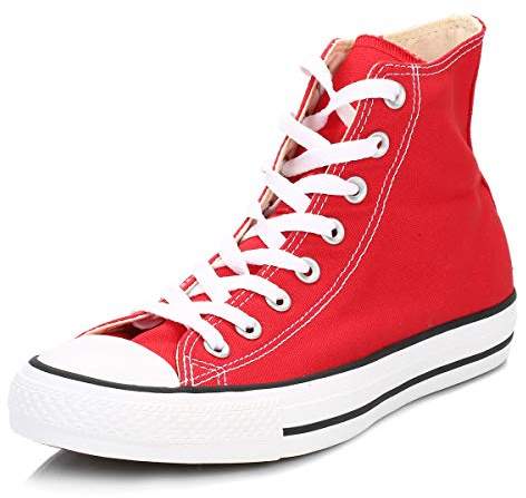 Converse All Star Hi Trainers Red Canvas - 5 UK