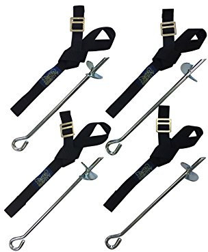 Zero Gravity Trampoline Tie Down Ground Anchor Fixing Kit, Heavy Duty, Strong and Galvanised (Stake)
