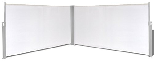 Festnight Toldo Lateral Biombo de Doble Cara para Restaurantes Casa 3 Colores Disponibles
